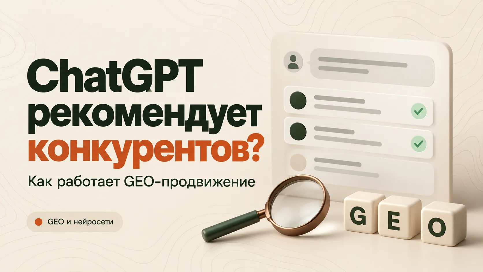 Почему ChatGPT рекомендует конкурентов, а не вашу компанию: как работает GEO-продвижение