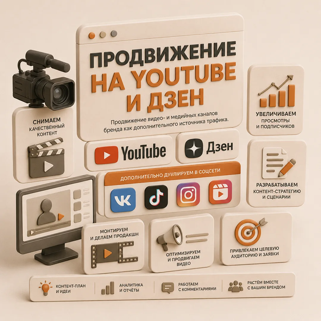 Продвижение на YouTube и Дзен